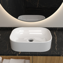 Ver imagem 4 de Cuba de Apoio para Banheiro em Mármore Sintético Luna Branca