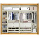 Ver imagem 3 de Guarda Roupa Creta 2 Portas Espelhadas 100% Mdf Peroba Off White - Móveis Europa