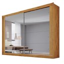 Ver imagem 2 de Guarda Roupa Creta 2 Portas Espelhadas 100% Mdf Peroba Off White - Móveis Europa