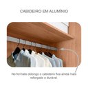 Ver imagem 6 de Guarda Roupa Casal Arezzo 3 Portas 6 Gavetas com Espelho Novo Horizonte