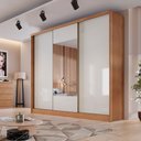 Ver imagem 2 de Guarda Roupa Casal Arezzo 3 Portas 6 Gavetas com Espelho Novo Horizonte