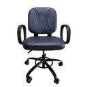 Ver imagem 1 de Cadeira de Escritorio Giratoria Reforçada com Regulagem de Altura Suporta até 200kg Azul