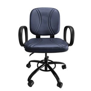 Cadeira de Escritorio Giratoria Reforçada Para Obeso Com Regulagem de Altura Suporta até 200kg Azul 