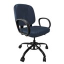 Ver imagem 2 de Cadeira de Escritorio Giratoria Reforçada Para Obeso Com Regulagem de Altura Suporta até 200kg Azul