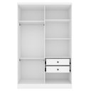 Ver imagem 6 de Conjunto Infantil com Guarda Roupa e Cama 100% MDF Harmonia Yescasa Branco/Neve