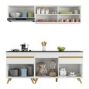 Ver imagem 6 de Cozinha Compacta 4 Peças com Armário e Balcão Mp3707 Veneza Gw Multimóveis Branca