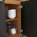 Ver mais imagens de Armário de Cozinha Completa 7 Portas 200cm Canela/Preto Grid Elara Kappesberg