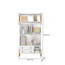 Ver imagem 6 de Quarto para Bebê Completo 3 Peças Guarda-Roupa, Cômoda e Berço Fantasia Branco/Acetinado