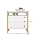 Ver imagem 5 de Quarto para Bebê Completo 3 Peças Guarda-Roupa, Cômoda e Berço Fantasia Branco/Acetinado
