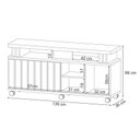 Ver imagem 4 de Rack Bancada para Sala Rivera 1.3 Off White Castanho – Hb Móveis