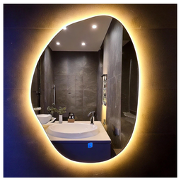Espelho Orgânico com Led 3000k - Branco Quente Medida 104,0 X 80,0 Cm - 1