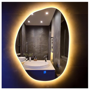 Espelho Orgânico com Sensor Touch Led Branco Quente 104x80cm