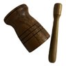 Mini Pilão de Madeira Artesanal 9 Cm com Mão 14 Cmteixeira:marrom - 10
