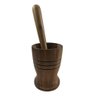 Mini Pilão de Madeira Artesanal 9 Cm com Mão 14 Cmteixeira:marrom - 7
