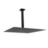 Ducha Black 40x40 Cm Inox 304 C/ Cano Suporte de Teto 24 Cm - 1