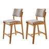 Conjunto com 2 Banquetas em Madeira Eloá - 1
