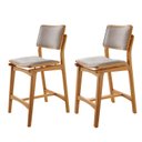 Ver imagem 1 de Conjunto com 2 Banquetas em Madeira Eloá Marrom/Brisa/Imbuia