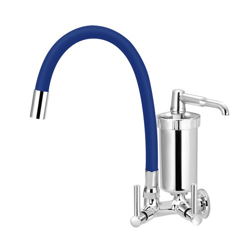 Torneira Filtro Gourmet Flexível Colorido Parede Luxo 1/4 V:azul
