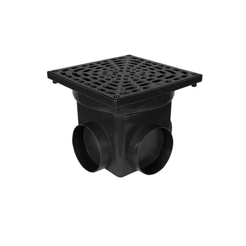 Caixa Coletora de Água Pluvial 24x24cm Preta