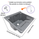 Ver imagem 2 de Tanque Plástico 26l de Parede para Torneira de Bancada
