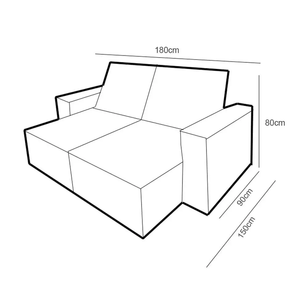 Sofá Pequim 2 Lugares Retrátil e Reclinável 180cm Tecido Suede União Cor Marrom - 2