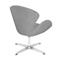 Ver imagem 3 de Poltrona Swan Office Giratória Suede Cinza