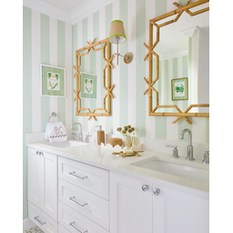Espelho Decorativo em Bambu Retangular Veneza Bamboo Style Largura: 70cm X Altura: 120cm - 3