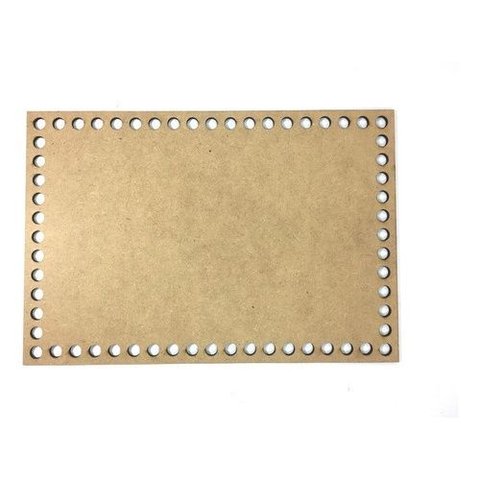 Kit 10 Base Retangular 15x20 Cm Mdf Cru para Cesto Crochê Fio de Malha