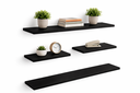 Ver mais imagens de Kit 4 Prateleiras Parede Suporte Invisível Preto 2x 40x20 2x 60x20