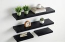 Ver imagem 5 de Kit 4 Prateleiras Parede Suporte Invisível Preto 2x 40x20 2x 60x20