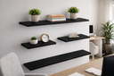 Ver imagem 4 de Kit 4 Prateleiras Parede Suporte Invisível Preto 2x 40x20 2x 60x20