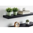 Ver imagem 3 de Kit 4 Prateleiras Parede Suporte Invisível Preto 2x 40x20 2x 60x20