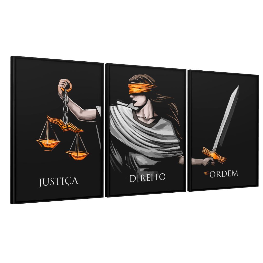Quadro Premium para advocacia Justiça Direito Ordem 70x150cm
