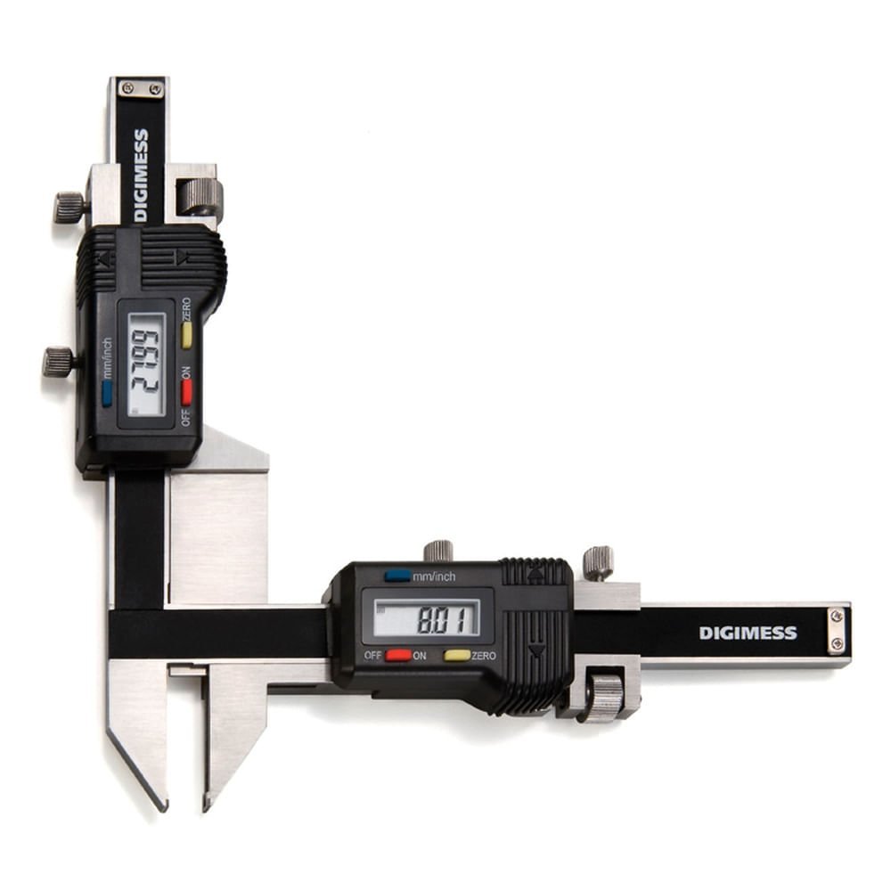Paquímetro Digital para Medição de Dentes de Engrenagens Capacidade 1-25mm Resolução de 0,01mm