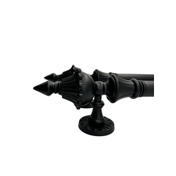 Puxador Duplo para Portas Estilo Colonial Jd 43cm Preto Fosco - 2