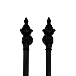 Puxador Duplo para Portas Estilo Colonial Jd 43cm Preto Fosco - 3
