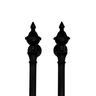 Puxador Duplo para Portas Estilo Colonial Jd 43cm Preto Fosco - 3
