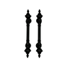 Puxador Duplo para Portas Estilo Colonial Jd 43cm Preto Fosco - 1