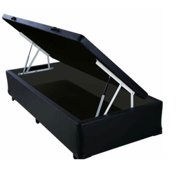 Cama Box Baú Solteiro 78 X 188 - Sintético Preto - 2