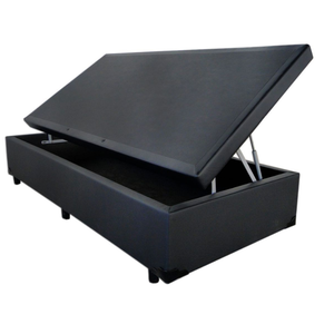 Cama Box Baú Solteiro 78 X 188 - Sintético Preto