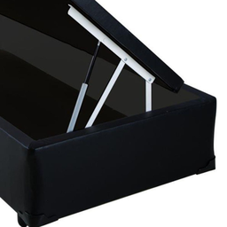 Cama Box Baú Solteiro 78 X 188 - Sintético Preto - 3