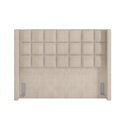 Ver imagem 2 de Kit Cabeceira Cama Box Casal 140 Cm Paris com Puff Recamier Itália P05 Linho Creme - Lyam Decor