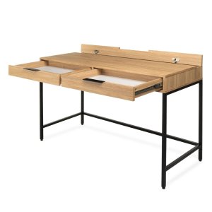 Escrivaninha Square 2 Gavetas 120 Cm X 48 Cm Tauari - Preto