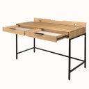 Ver imagem 5 de Escrivaninha Square 2 Gavetas 120 Cm X 48 Cm Tauari - Preto