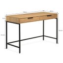 Ver imagem 2 de Escrivaninha Square 2 Gavetas 120 Cm X 48 Cm Tauari - Preto