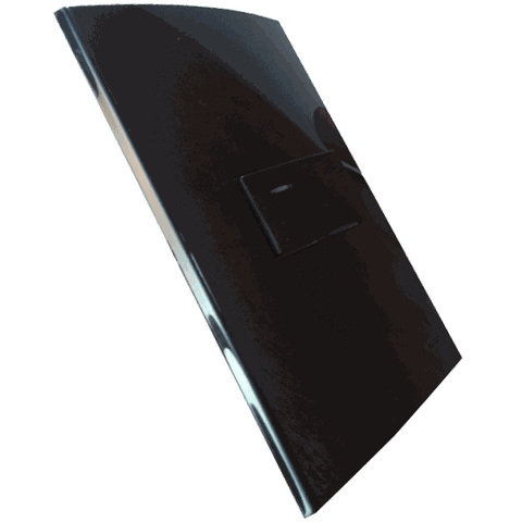 Conjunto 4x2 linha Ebony Sleek Alto brilho MarGirius 4x2" 1 Luz de Emergência Standard 3 LEDs