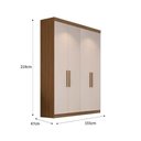 Ver imagem 3 de Guarda Roupa Solteiro 4 Portas e 2 Gavetas Ph 1714 Branco - Herval
