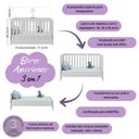 Ver imagem 6 de Quarto de Bebê Completo com Berço Americano 3 em 1 Teddy Multimóveis Mp4648 Branco