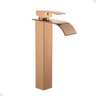 Torneira Banheiro Cascata Monocomando Misturador Alta Rose Gold - 1