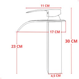 Torneira Banheiro Cascata Monocomando Misturador Alta Rose Gold - 2